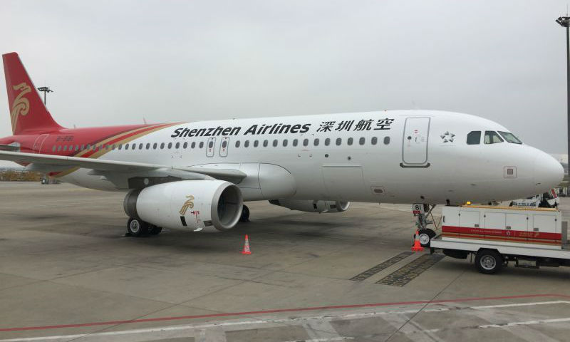 这架全新客机为空中客车a320-200型客机,由空客天津厂总装,成为深航第