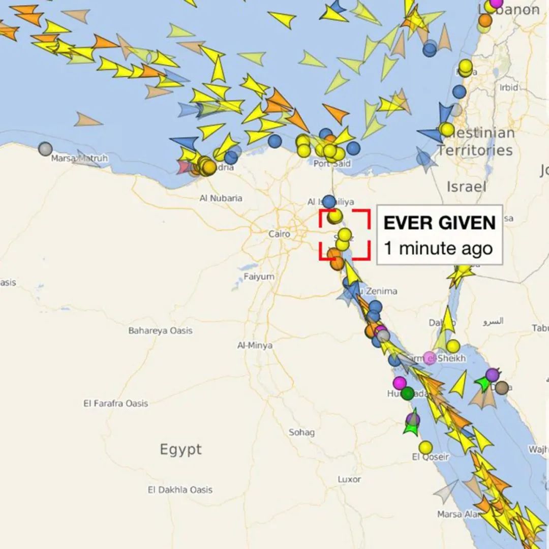突发台湾一集装箱船搁浅苏伊士运河国际航运大动脉被堵死