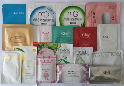 图 1.部分参与比较试验的面膜产品