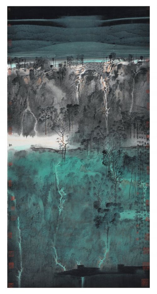 卢禹舜 天地大美 心驰神往 笔遂墨顺7 136cm×68cm 2011