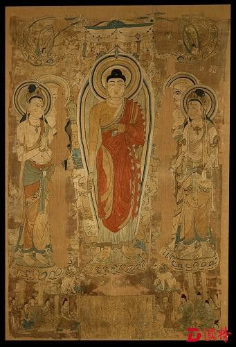 释迦摩尼公元700年绢本大英博物馆借展