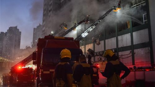 香港工业大厦大火108小时后终扑灭 消防处发现危险品