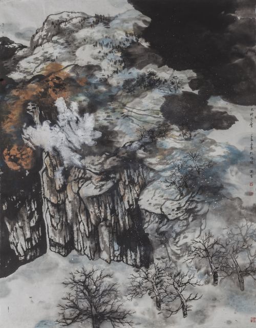 太行冬雪2012年纸本设色180X140 - 复件