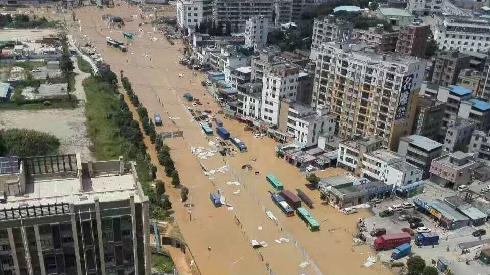 突发 | 观湖水管爆裂 大和路被“洪水”淹了！
