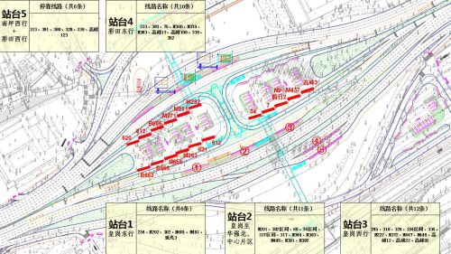 <p>梅林关往市区方向公交站调整线路图</p>