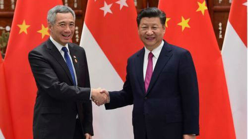 习近平在杭州会见新加坡总理李显龙