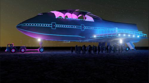 超级沙漠俱乐部——波音747飞机（747 moving art car project）
