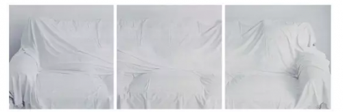 千高原 黎朗 Li Lang，《父亲 1927.12.03-2010.08.27》之盖白色布的沙发 艺术微喷 铅笔书写