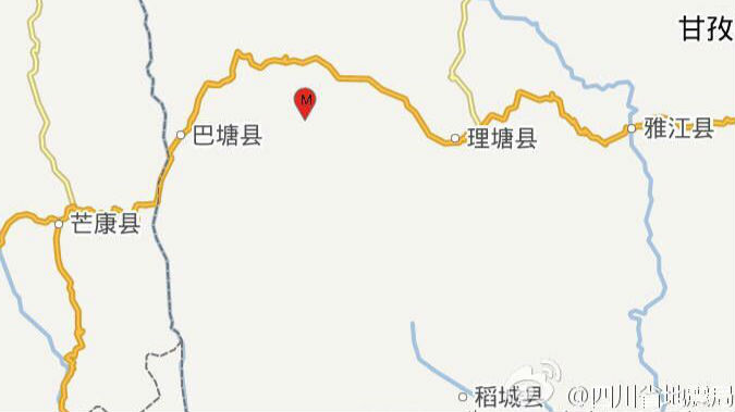 四川理塘县连发4.9级、5.1级地震