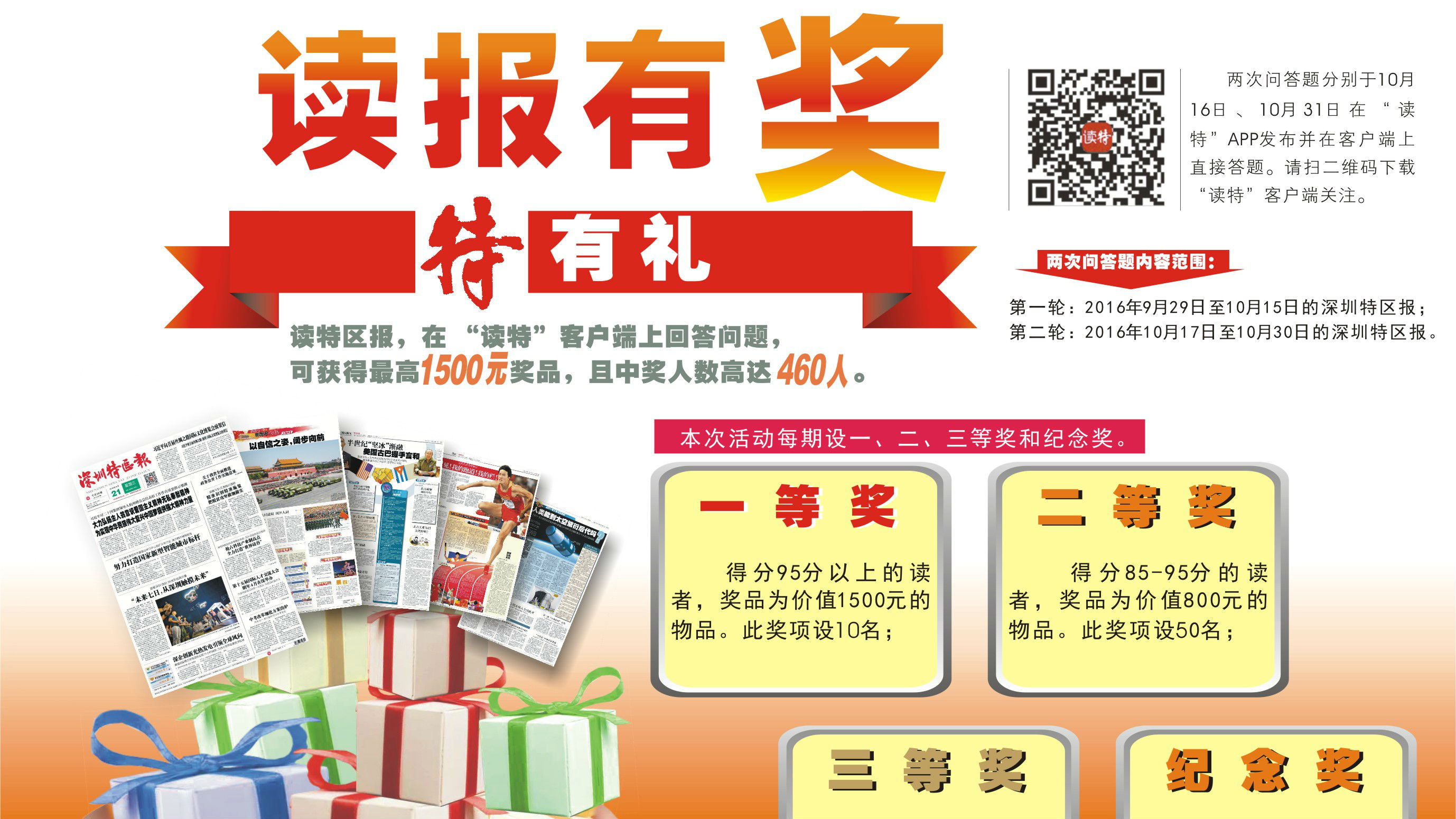 深圳特区报“读报有奖”活动即将启动