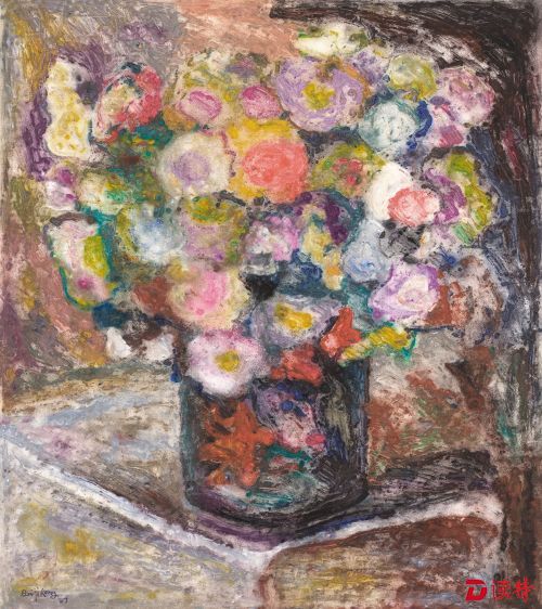 《花与花瓶》 91×81cm
