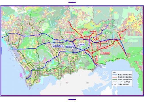 龙岗区轨道交通规划远景网