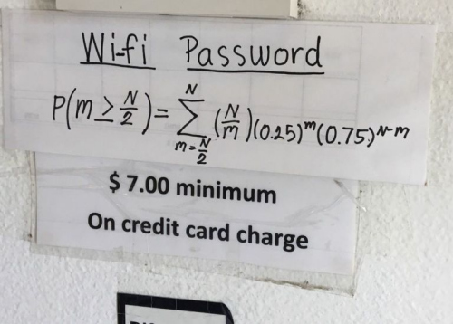 想用免费WiFi先做数学题 餐厅耍花招难倒网友