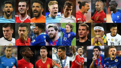 世界足球先生23人候选公布:C罗梅西领衔