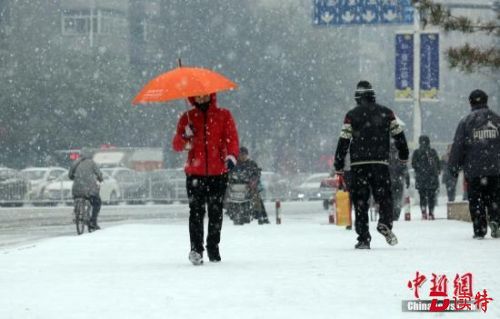 11月7日，立冬日，辽宁沈阳降下今年冬天第一场雪。