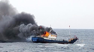 韩海警公开拍卖被扣中国渔船 韩媒称是首次