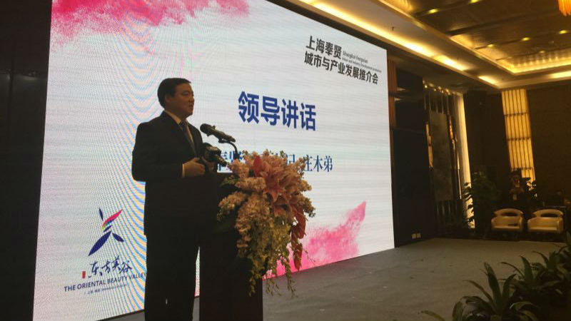 上海奉贤来深举办城市与产业发展推介会