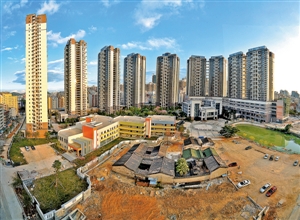 建设中的上合孝德园全景。