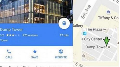 谷歌地图又被恶搞 特朗普豪华公寓标注“垃圾大厦”