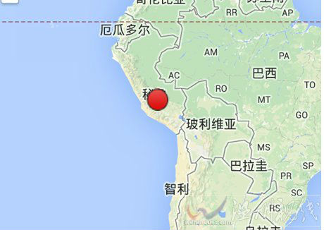 中国地震台网正式测定秘鲁今晨发生6.3级地震 