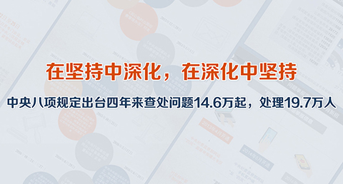 中央八项规定出台四年来处理19.7万人