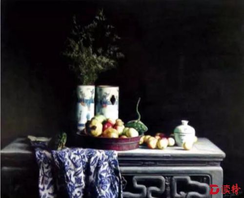 <p>常青，静物，1998年，布面油画，100×80cm</p>