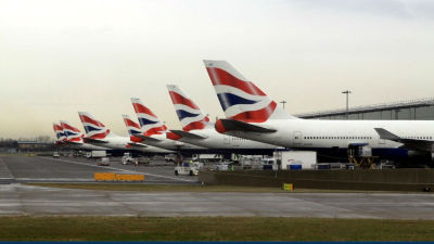 英机场和航空公司工人圣诞罢工 或影响4万旅客