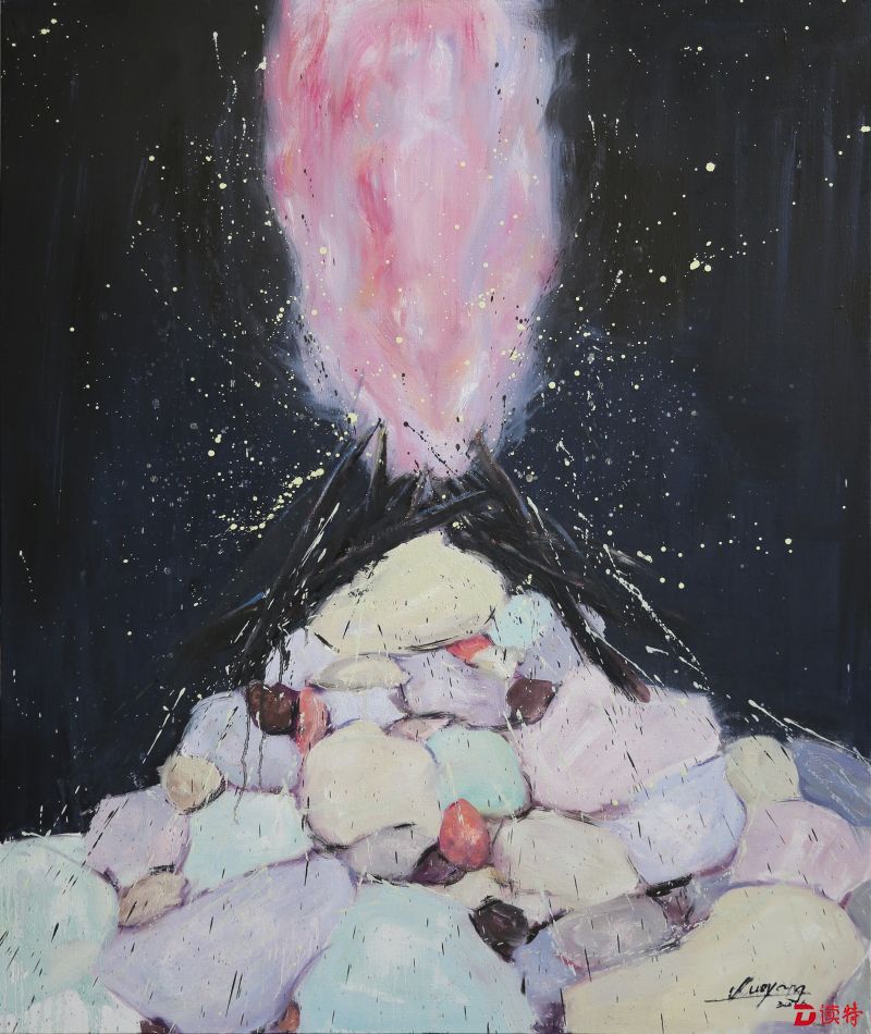 《火起时有烟花飞舞》，布上油画，100X120cm ，薛扬，2016年.jpg
