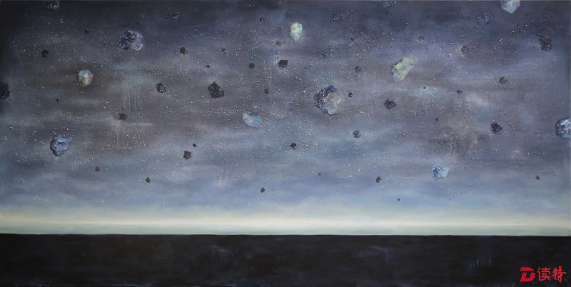 《时间的碎片》，布上油画，240x120cm ，薛扬，2016年