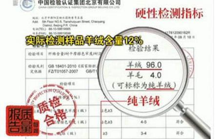 我伙呆！网售的羊绒产品多是假的！