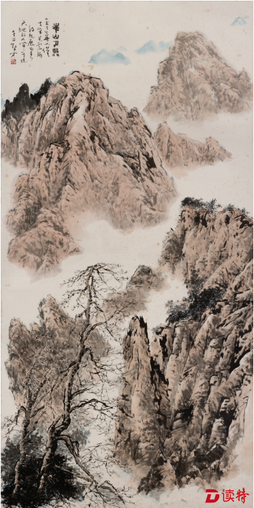 高励节，华山夕阳，120cmx245cm