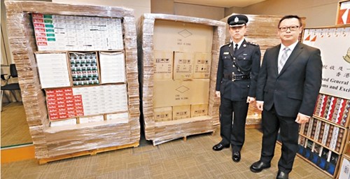 香港春节前打击私烟 检获价值710万货物