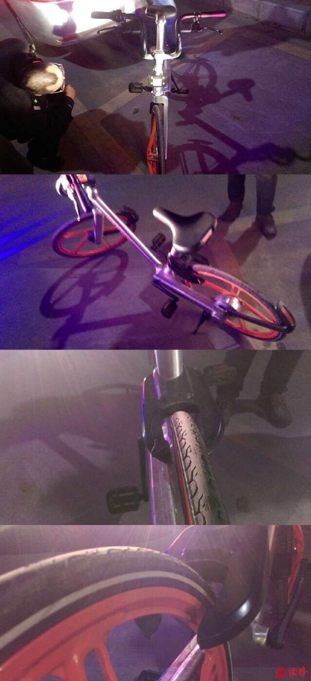 涉案单车被托运回深，车锁被锯断