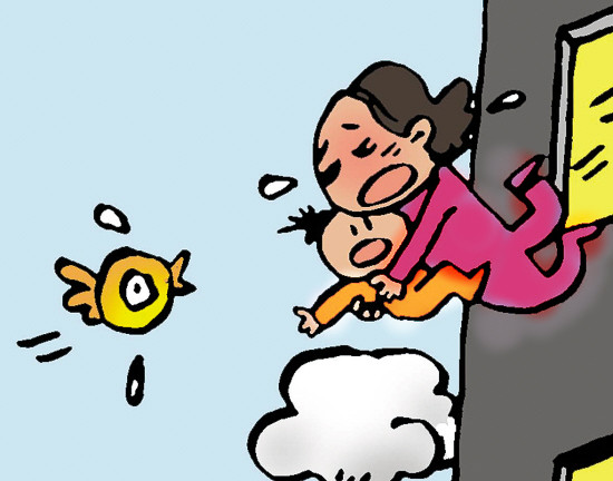 广州番禺一女子怀抱婴儿坠楼身亡