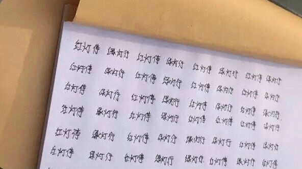 还敢闯红灯吗？罚写“红灯停绿灯行”100遍
