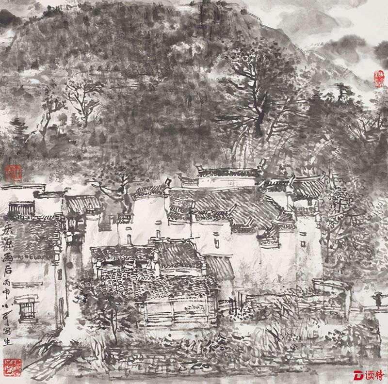 李小可 《江西写生—庆源雨后》 2016年 69.5x69.5cm