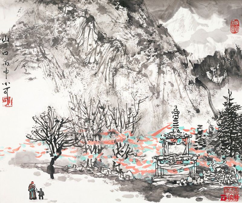 李小可《山口》 2016年 45x53cm