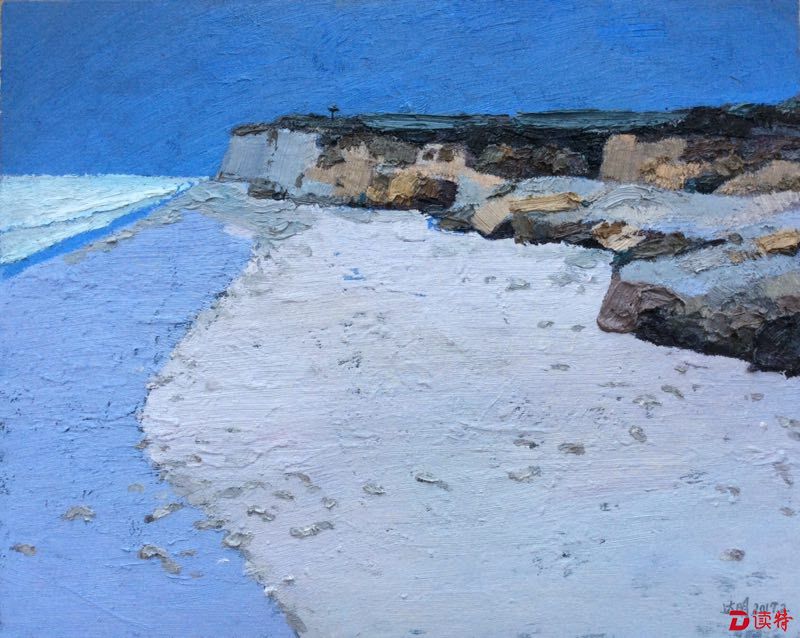 杨达明《难忘加州一号公路》50×40cm油画2017年