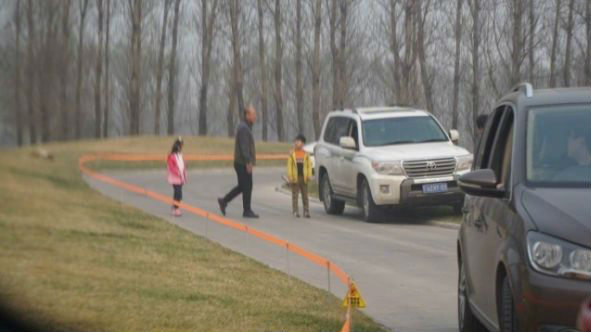 又有人在野生动物园虎躯下车 劝两次才奏效