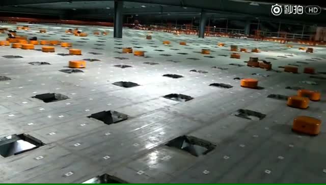 快递机器人分拣系统，每天至少分拣20万个快件