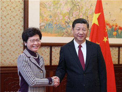 习近平会见香港特别行政区第五任行政长官林郑月娥