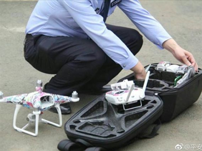 男子成都双流机场净空区放飞无人机被拘 举报者获奖1万元