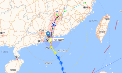 台风“苗柏”在深圳大鹏登陆 13日早晨还会有大雨