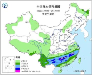 气象台发布暴雨黄色预警 华南西部江南强降雨来袭