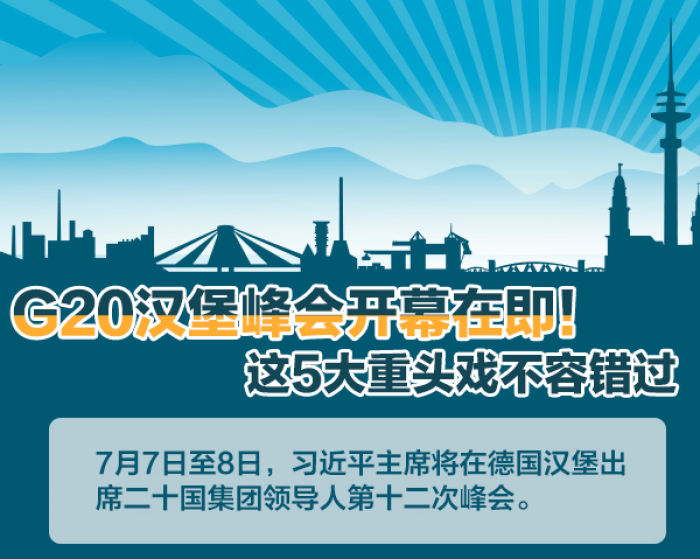 G20汉堡峰会开幕在即！这5大重头戏不容错过