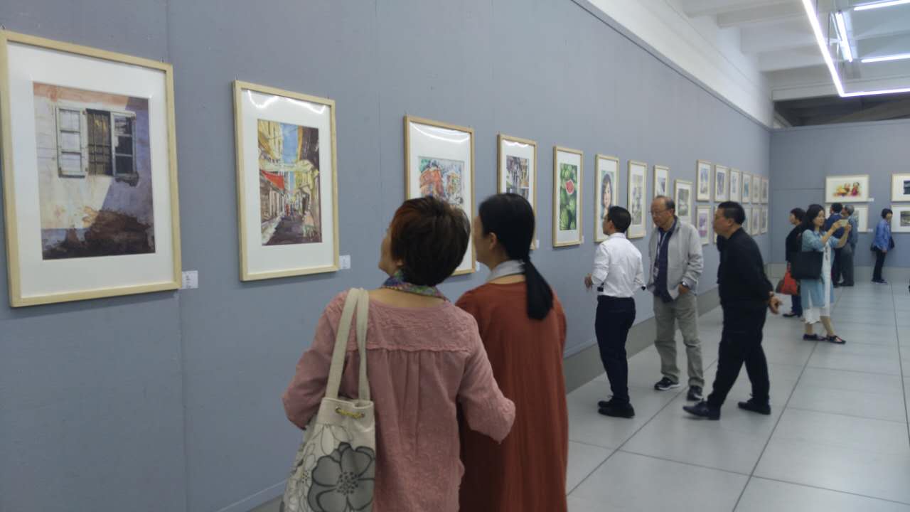 汕头·新加坡水彩画联展在汕头开幕