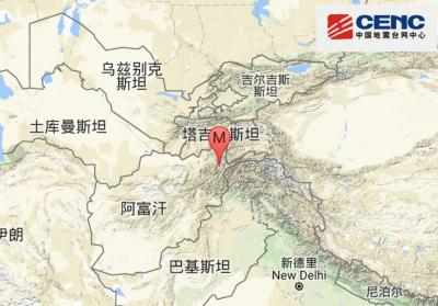 中国地震台网：阿富汗发生6.2级地震