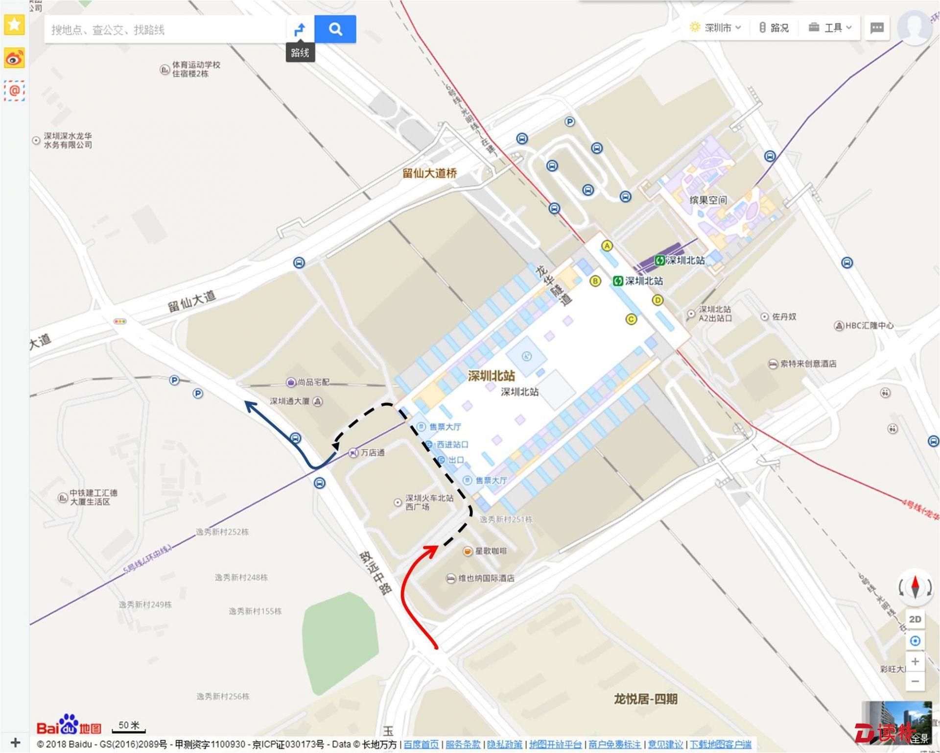 深圳北站平面图图片