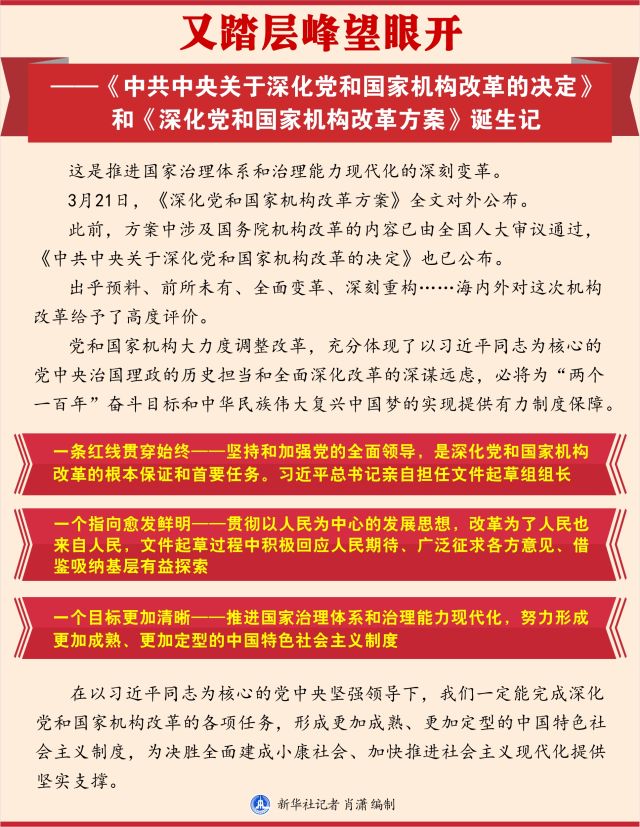 《深化党和国家机构改革方案》是怎样诞生的