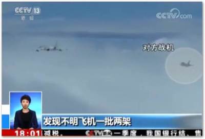 央视画面曝光：2架台军F-16战机与解放军战机近距离对峙